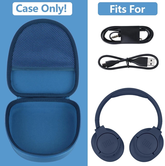 Alt view image 3 of 7 - Case for JBL Tune 710BT 720BT 510BT 660NC 700BT 570BT Headphones Hard Shell Shockproof, Portable Headphone Storage, Mesh Bag Organizer, Lightweight Travel