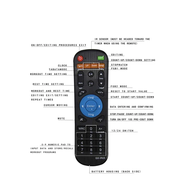 Alt view image 7 of 7 - GX-IR05 Remote Controller Multifunctional LED Digital Timer Gym Fitness Timer Remote Control