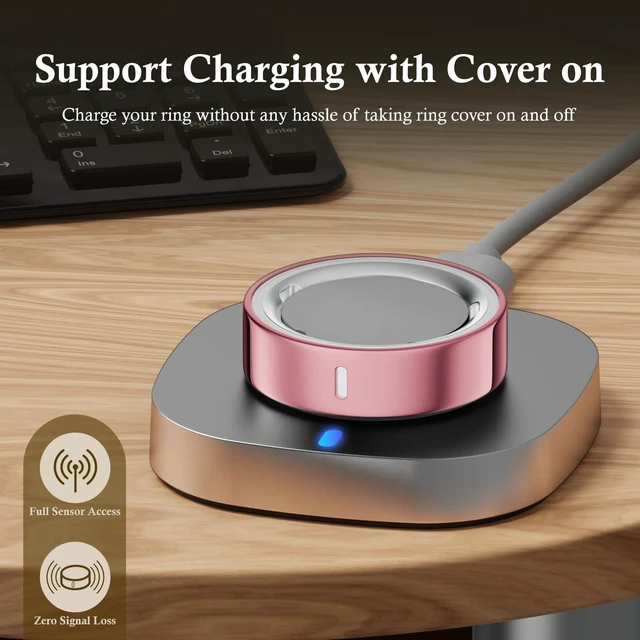 Alt view image 4 of 7 - 6 Pack Ring Cover Compatible with Oura Ring Gen 4/3 Horizon/Heritage Support Charging with Cover on, Ultra-Thin TPU Protector for Men Women, Size 11