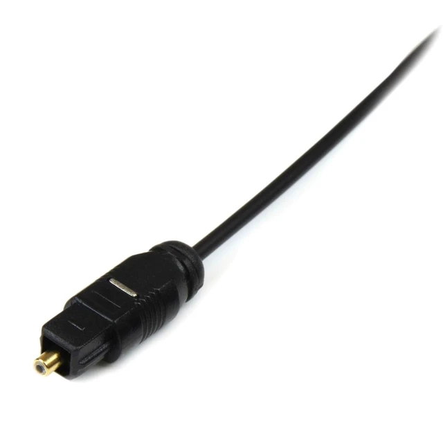 Alt view image 2 of 3 - 10 ft. (3 m) Digital Optical Audio Cable - Toslink Digital Optical SPDIF - Ultra-Thin - Male/Male (THINTOS10), Black (Pack of 2)
