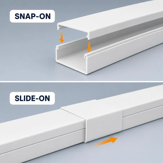 Alt view image 4 of 7 - 315in Cable Raceway Kit, Cord Cover Wall Cord Hider, PVC Wire Hider Wall Mount for TV Computer Office - Self-Adhesive Wire Cover Cable Management Kit, Paintable White Cord Organizer