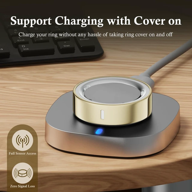 Alt view image 4 of 7 - 6 Pack Ring Cover Compatible with Oura Ring Gen 4/3 Horizon/Heritage Support Charging with Cover on, Ultra-Thin TPU Protector for Men Women, Size 7