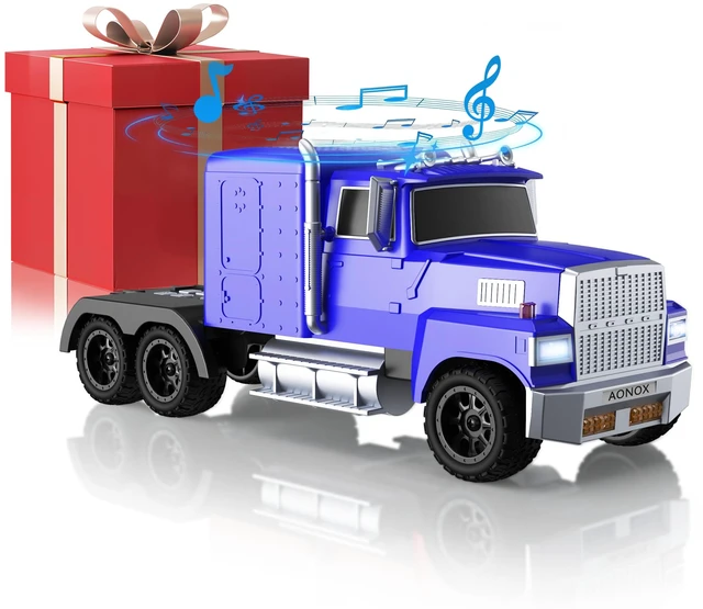 Main image of Truck Bluetooth Speaker, Mini Truck Speaker with TWS Stereo HD Stereo Sound,LED Lights,FM Radio, USB/TF Card Playback,Hands-Free Calls,Great Gift for Truck Lovers