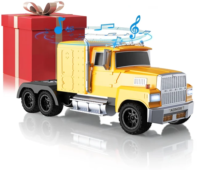 Main image of Truck Bluetooth Speaker, Mini Truck Speaker with TWS Stereo HD Stereo Sound,LED Lights,FM Radio, USB/TF Card Playback,Hands-Free Calls,Great Gift for Truck Lovers