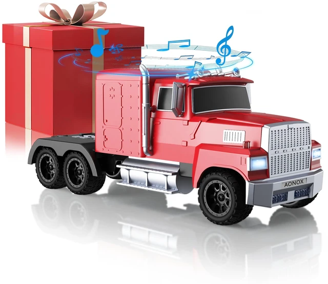 Main image of Truck Bluetooth Speaker, Mini Truck Speaker with TWS Stereo HD Stereo Sound,LED Lights,FM Radio, USB/TF Card Playback,Hands-Free Calls,Great Gift for Truck Lovers