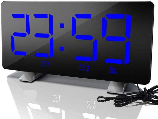 Main image of Digital Alarm Clock with Radio 2 Alarm Setting USB Port for Charge 76.0MHZ-108.0MHZ,4 Adjustable Brightness, Snooze
