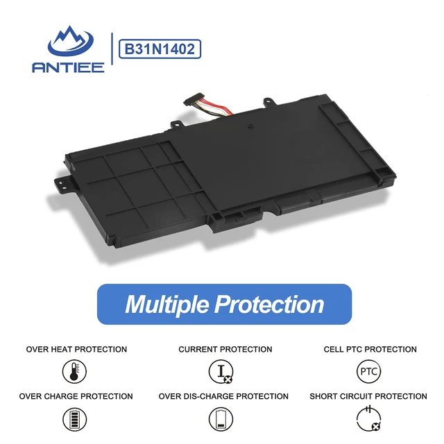 Alt view image 5 of 7 - B31N1402 48Wh Laptop Battery for ASUS Q551L Q551 Q551LN Q552UB N592UB N591LB Q551LN-BSI708 Q551LN-BBI706 Q552UB-BHI7T12 Series B31BN9H 0B200-01050000 0B200-01050000M 11.4V 4110mAh