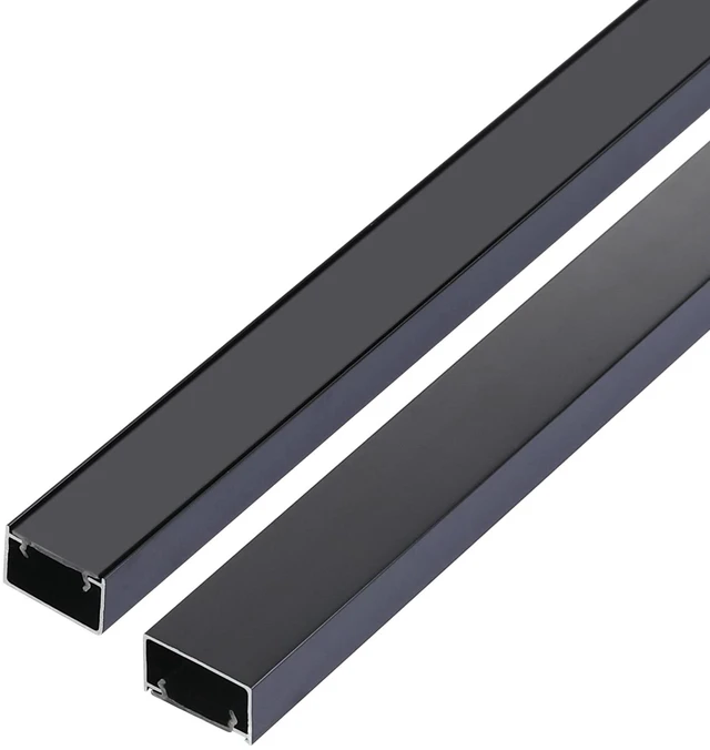 Main image of Aluminium Alloy U Shape Edge Trim Strip Decoration Profiles with Base, Metal Cable Raceway Cord Cover Channel, Ceramic Tile Mirror Wall Trim Transition Corner Decorative Strips