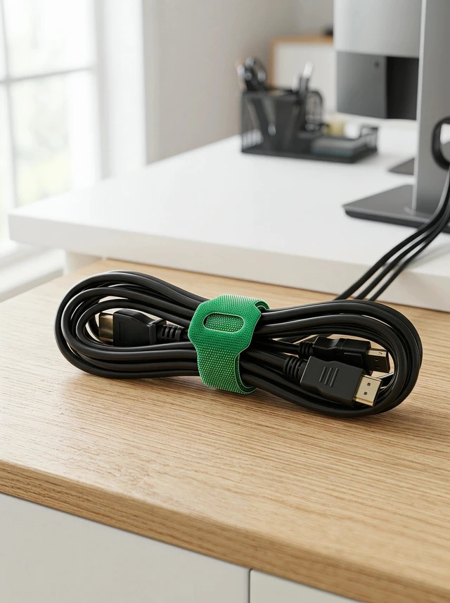 Alt view image 3 of 7 - 200Pcs Reusable Cable Ties, Adjustable Cord Organizer, Garland Ties 12 Inch Garland Straps for Stairs, Electronics, Home Office Desk and PC Cable Management, Durable Microfiber Cloth Straps