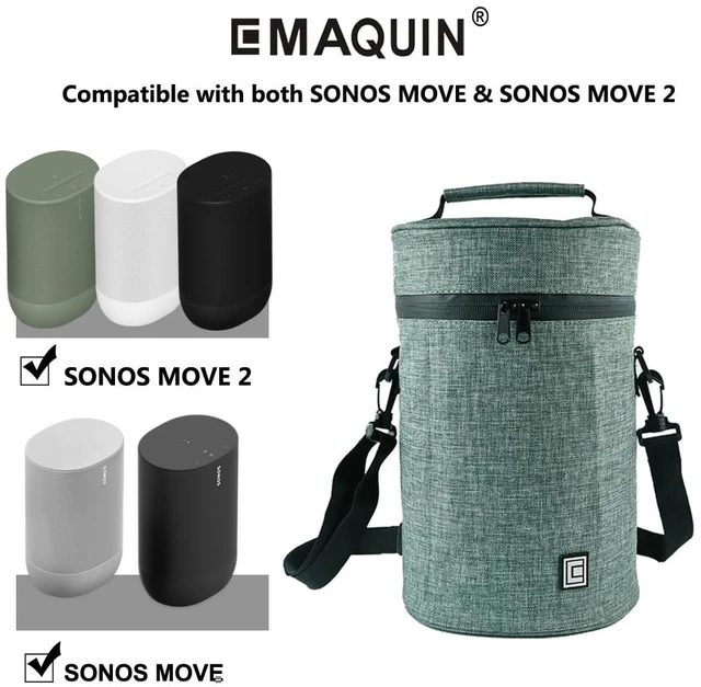 Alt view image 2 of 4 - Travel & Storage Case for Sonos Move/Move 2 Speaker (Charging Base Included, Lite Green)