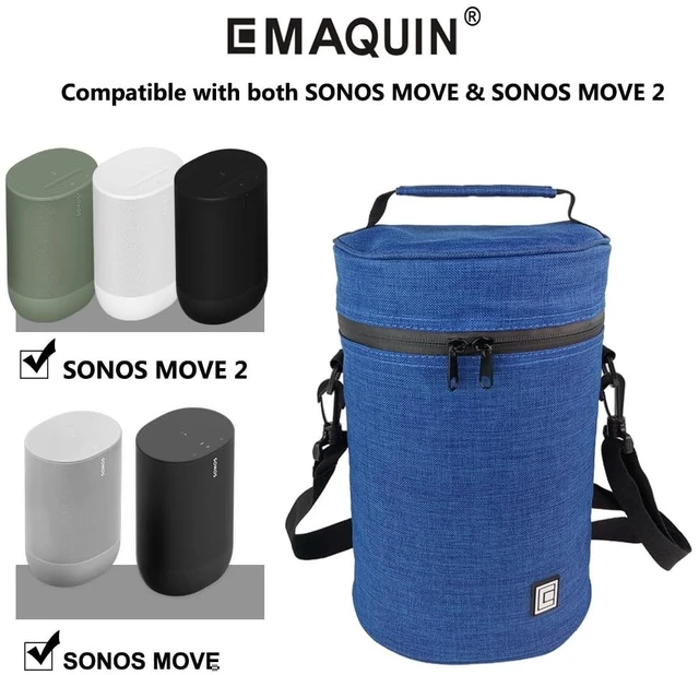 Alt view image 3 of 6 - Travel and Storage Carrying Case for Sonos Move/Sonos Move 2 Speaker(Both Compatible with Sonos Move/Move 2 and Charging Base,Deep Blue)
