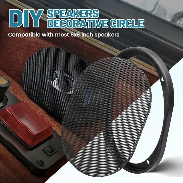 Alt view image 4 of 7 - 6x9 Inch Metal Mesh Round Speaker Grill Cover, 6x9 Universal Speaker Grills Decorative for Car Speaker Mounting Home Audio DIY, Mesh Subwoofer Grill Horn Guard Protective Case