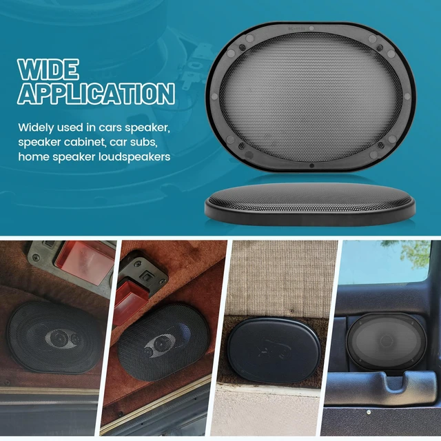 Alt view image 7 of 7 - 6x9 Inch Metal Mesh Round Speaker Grill Cover, 6x9 Universal Speaker Grills Decorative for Car Speaker Mounting Home Audio DIY, Mesh Subwoofer Grill Horn Guard Protective Case