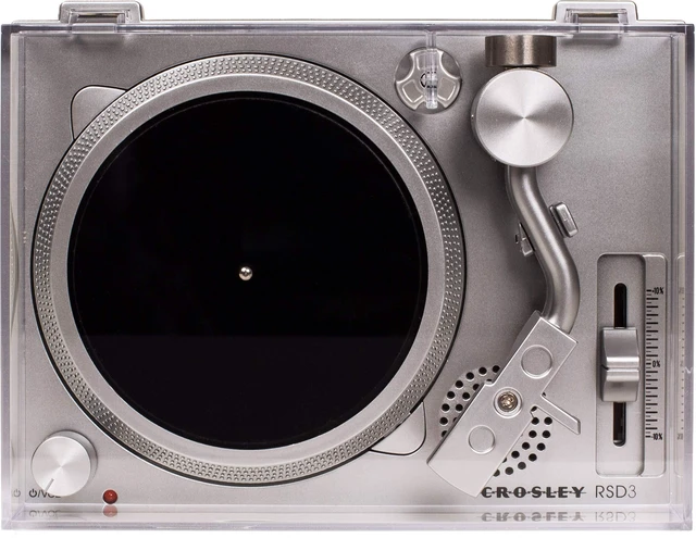 Alt view image 7 of 7 - CR6037A-SI RSD3 Mini Turntable, Silver For 3-inch Vinyl Records