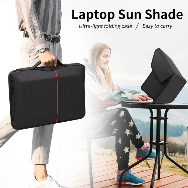Alt view image 7 of 7 - Laptop Sun Shade,Laptop Sun Glare Shield Privacy Cover for Working Outside Lightweight Computer Privacy Hood Foldable and Portable Shield Cover Computer Hood Outside Glare 15-16''Pat.NO.D1057416S