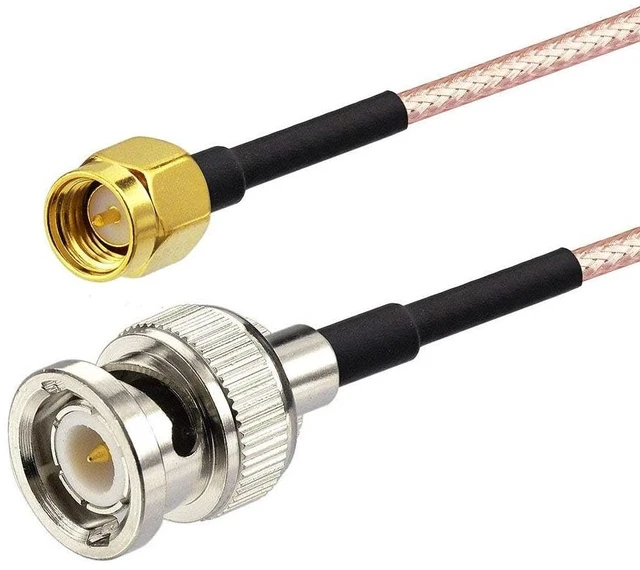 Alt view image 6 of 7 - SMA to BNC Cable 3ft 50ohm RG316 SMA Male to BNC Male Cable 2-Pack Right Angle BNC to SMA Jumper for Two Way Radio BaoFeng VHF/UHF Radio SDR Network Analyzer Antenna