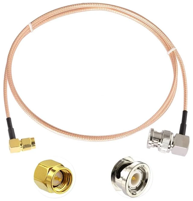 Alt view image 7 of 7 - SMA to BNC Cable 3ft 50ohm RG316 SMA Male to BNC Male Cable 2-Pack Right Angle BNC to SMA Jumper for Two Way Radio BaoFeng VHF/UHF Radio SDR Network Analyzer Antenna