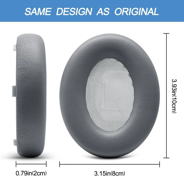 Alt view image 7 of 7 - Ear Pads Replacement for Bose NC700, Silver Earpads for Bose Noise Cancelling Headphones 700, Soft Protein Leather, High-density Memory Foam