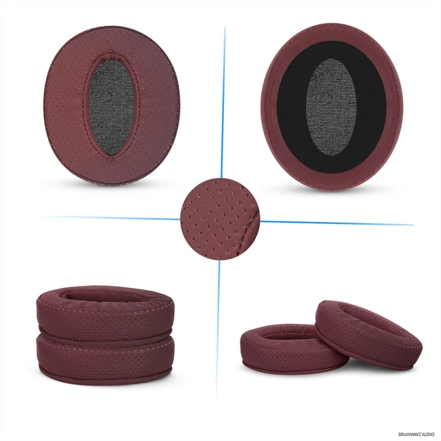 Alt view image 7 of 7 - Replacement Perforated Earpads for Sennheiser HD4.50BT HD4.50BTNC HD450BT HD4.50SE HD4.40BT HD4.30G HD4.20S HD458BT HD450 HD400S & HD 350BT - Memory Foam for Extra Comfort by (Dark Red)