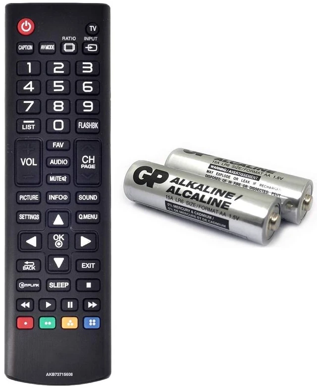 Main image of AKB73715608 Replacement TV Remote for LG TV (No Setup, Batteries Included) 39LN5300 32LN530B 42LN5300 42LN5400 50LN5400 47LN5400 55LN5400 50LN5200 32LN5300 50LN5100 47LN5200 55LN5200 50PN4500