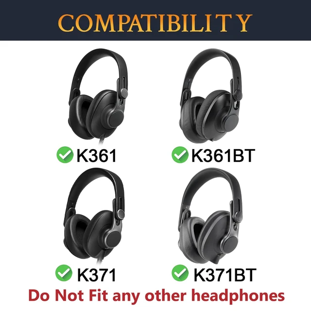 Alt view image 2 of 7 - Cooling Earpads for AKG K361/K371 - Black for AKG Pro Audio K371/K371BT/K361/K361BT Headphones