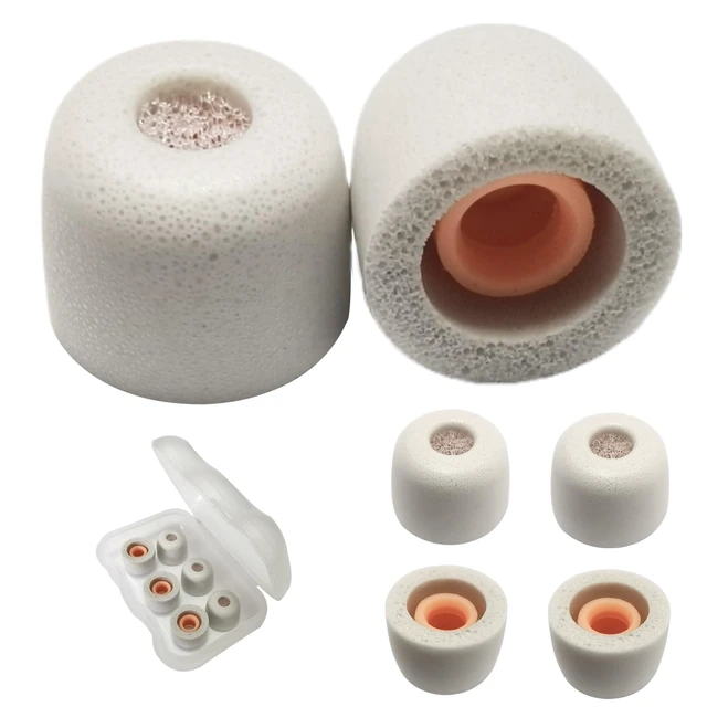 Main image of Small Memory Foam Earbuds Tips with Filter Screen, Small Ear Replacement 3 Pairs Universal Foam Ear Tips for Small Ear Canal, Noise Isolating, Secure Fit, Wireless Earbuds Accessories, Gray