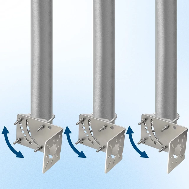 Alt view image 2 of 7 - Antenna Mast Clamp,3PCS Pole Mount Bracket with Double U-Bolts, Antenna Pole Mount Kits Starlink Mount for Outside Home Antenna Pole Holder Adjustable Angle