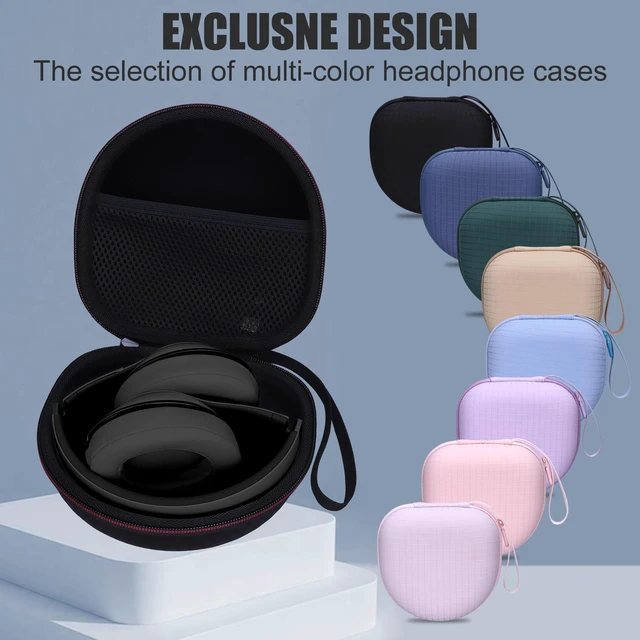 Alt view image 6 of 7 - Headphone Case for Soundcore Anker/Beats/BERIBES/JLab Headphones, Purple for Soundcore Anker Q20i/Q30,JLab JBuds Lux ANC,Beats Studio Pro/Solo 4 3,BERIBES,KVIDIO,TOZO HT3 Over-Ear Headphones Case