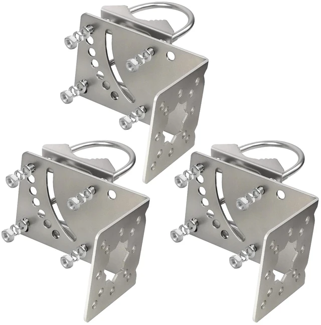 Main image of Antenna Mast Clamp,3PCS Pole Mount Bracket with Double U-Bolts, Antenna Pole Mount Kits Starlink Mount for Outside Home Antenna Pole Holder Adjustable Angle