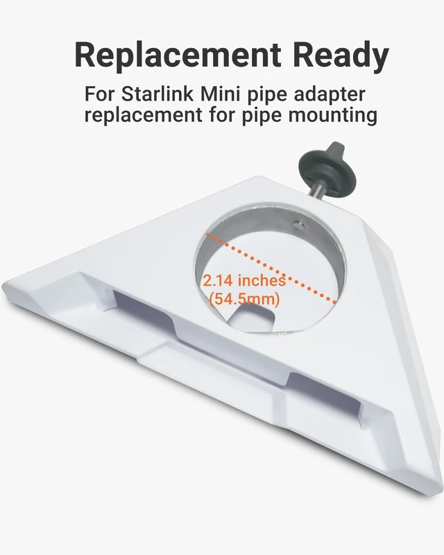 Alt view image 4 of 7 - Starlink Mini Pipe Adapter Kit (Built-in Durable Aluminum Frame) Fits 1/4" Tripod / Pipe / Pole Mount ORLNK