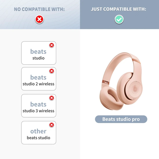 Alt view image 2 of 6 - Ear Pads for Beats Studio Pro, Shock-Absorbing Foam Protein LeatherMoon