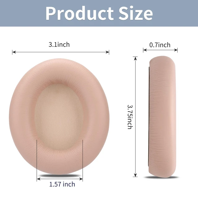Alt view image 5 of 6 - Ear Pads for Beats Studio Pro, Shock-Absorbing Foam Protein LeatherMoon