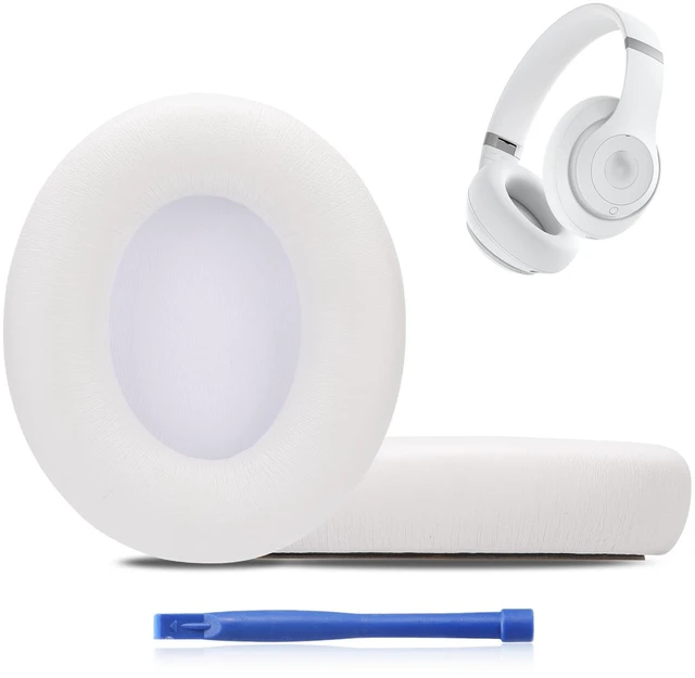Main image of Ear Pads for Beats Studio Pro, Shock-Absorbing Foam Protein LeatherWhite
