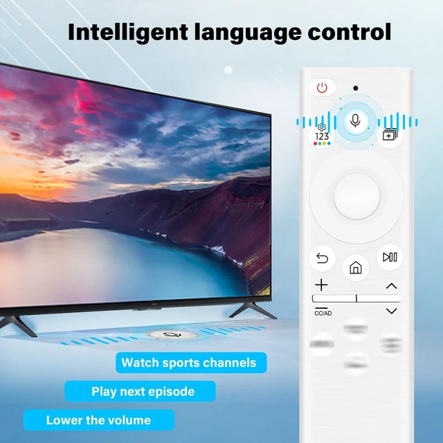 Alt view image 3 of 7 - BN59-01391A Solar Power Voice Remote Ersatz für S-Sung Smart TV, Universal Fernbedienung, Ersatz Sprachfernbedienung mit USB Typ-C kompatibel mit S-Sung Fernbedienung für Smart TV - Weiß