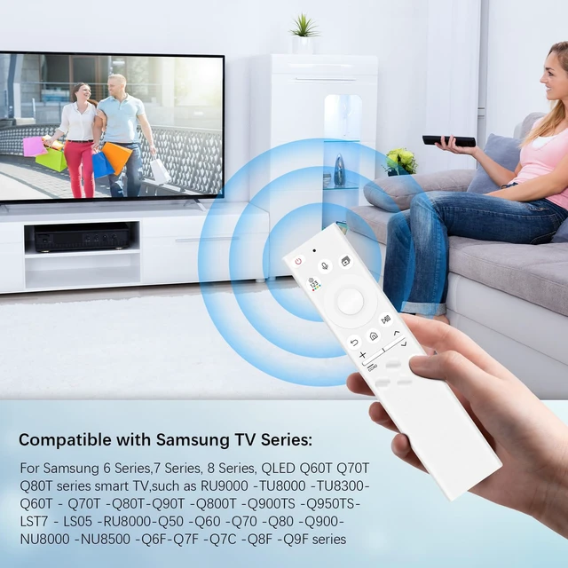 Alt view image 6 of 7 - BN59-01391A Solar Power Voice Remote Ersatz für S-Sung Smart TV, Universal Fernbedienung, Ersatz Sprachfernbedienung mit USB Typ-C kompatibel mit S-Sung Fernbedienung für Smart TV - Weiß