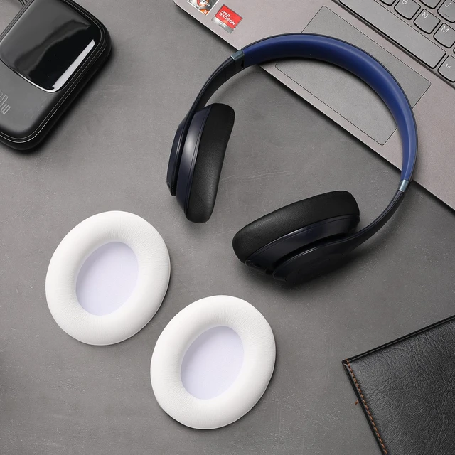 Alt view image 6 of 6 - Ear Pads for Beats Studio Pro, Shock-Absorbing Foam Protein LeatherWhite