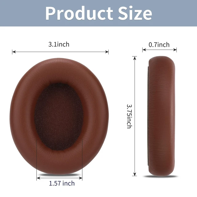 Alt view image 5 of 6 - Ear Pads for Beats Studio Pro, Shock-Absorbing Foam Protein LeatherEarth