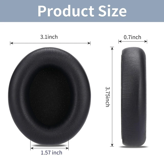 Alt view image 5 of 6 - Ear Pads for Beats Studio Pro, Shock-Absorbing Foam Protein LeatherNavy