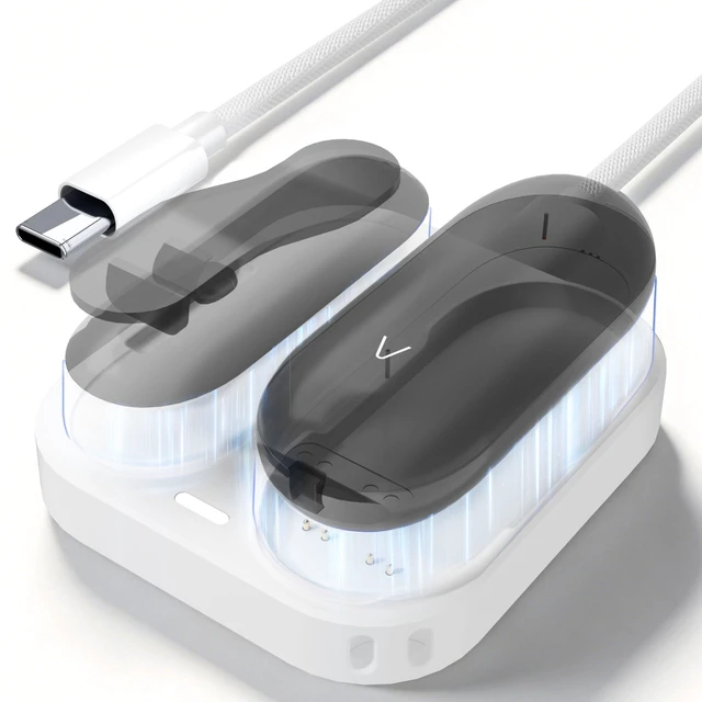 Main image of 2-in-1 Magnetic Charging Dock for PLAUD NotePin Voice Recorder with USB-C Braided Cable, Fast Charging Replacement Accessory for NotePin AI Voice Recorder