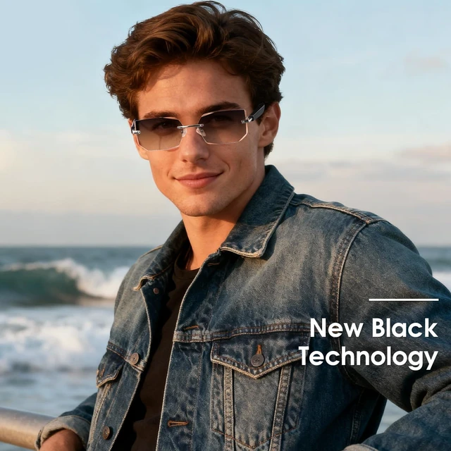 Alt view image 5 of 7 - Bluetooth Audio Smart Glasses, Blue Light Glasses for Women Men, Open Ear Sound Mic & Speakers, Magnetic Charging, Color-Changing Polarized Sunglasses Lenses, Voice Assistant (Change)