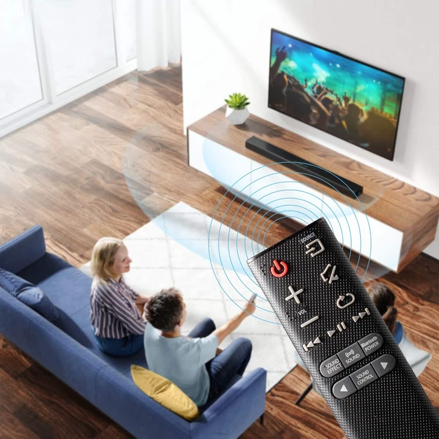 Alt view image 2 of 6 - New AH59-02733B Replacement Sound Bar Remote Control Compatible with Samsung SoundBar HW-H450 HW-HM45 HW-HM45C HW-H450/ZA