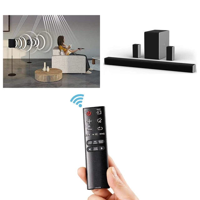 Alt view image 3 of 6 - New AH59-02733B Replacement Sound Bar Remote Control Compatible with Samsung SoundBar HW-H450 HW-HM45 HW-HM45C HW-H450/ZA