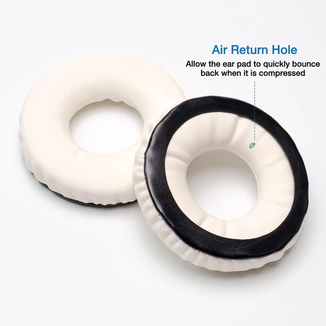 Alt view image 3 of 7 - Ear Pads Headband Kit for Sennheiser HD25, HD250BT, HMD25, White Complete Kit: Ear Pads & Headband & 2 Foam Tuning Discs