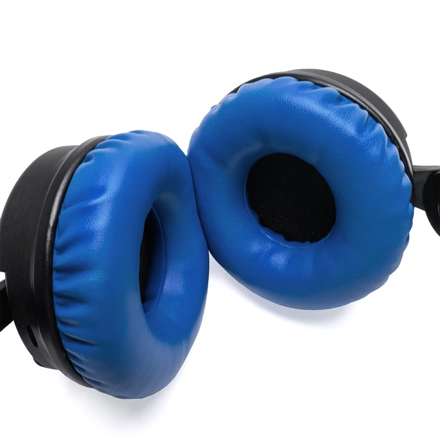 Alt view image 4 of 6 - Ear Pads Headband Kit for Sennheiser HD25, HD250BT, HMD25, Blue Complete Kit: Ear Pads & Headband & 2 Foam Tuning Discs