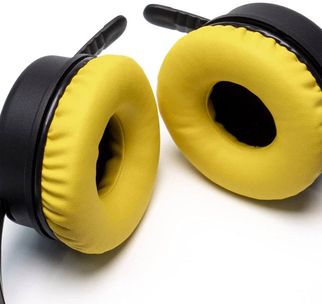Alt view image 5 of 7 - Ear Pads Headband Kit for Sennheiser HD25, HD250BT, HMD25, Yellow Complete Kit: Ear Pads & Headband & 2 Foam Tuning Discs