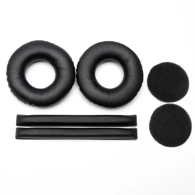 Alt view image 2 of 7 - Ear Pads Headband Kit for Sennheiser HD25, HD250BT, HMD25, Black Complete Kit: Ear Pads & Headband & 2 Foam Tuning Discs