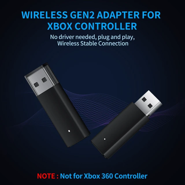 Alt view image 2 of 6 - Wireless Adapter Dongle Accessories with Official IC Chip for PC Windows 10 11 Compatible with Xbox One Controller