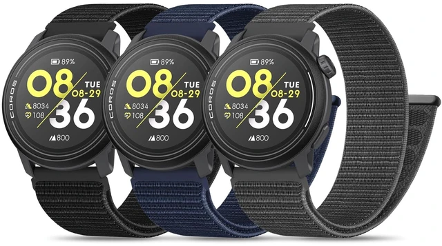 Main image of Nylon Watch Bands for Coros Pace 3/Pace 4/Pace Pro Smartwatch 3 Pack 22mm Soft Lightweight Hook and Loop Replacement Sport Strap for Coros Apex 2 Pro/Apex Pro/Apex 4 42mm/Apex 46mm