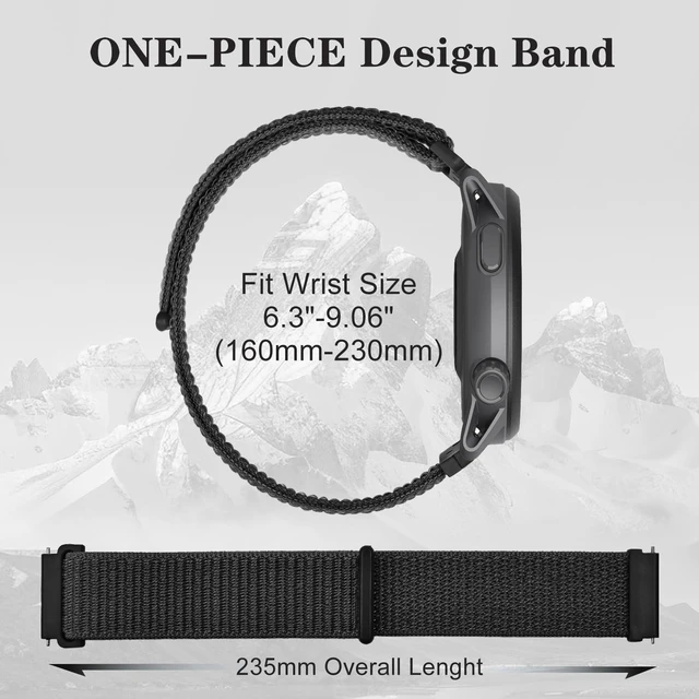 Alt view image 4 of 7 - Nylon Watch Bands for Coros Pace 3/Pace 4/Pace Pro Smartwatch 3 Pack 22mm Soft Lightweight Hook and Loop Replacement Sport Strap for Coros Apex 2 Pro/Apex Pro/Apex 4 42mm/Apex 46mm