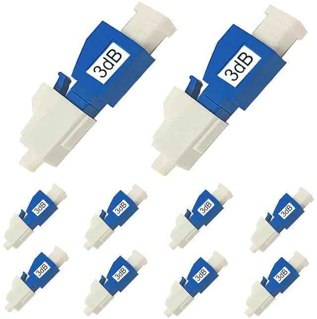 Main image of 10Pcs 3dB LC-UPC Fiber Optic attenuator, Fiber Signal Attenuation Converter, LC Inserts Connector Single Mode